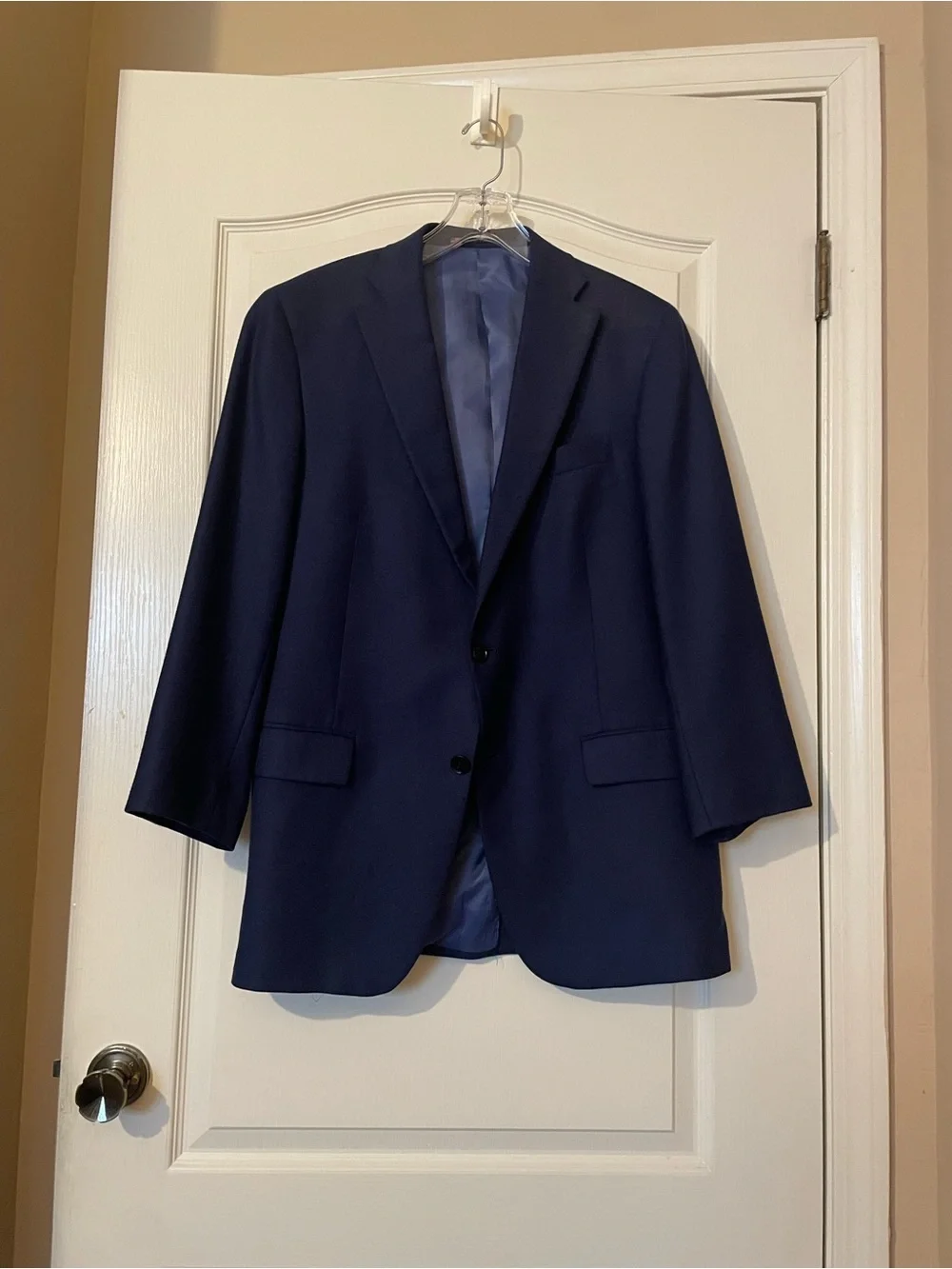 Hart Schaffner Marx Loro Piana 100% Cashmere Blazer 40R Navy Blue USA Made